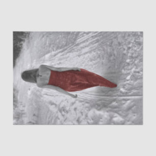 Papel De Seda Chica Gótico Vintage Vestido Rojo Decoración Arte