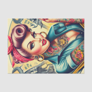 Papel De Seda Chica mecánico retro