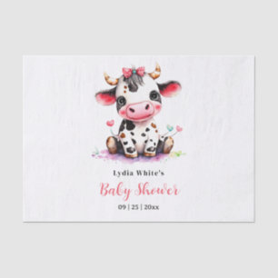 Papel De Seda Chica Minimalista Holy Cow Baby Shower ducha bebé
