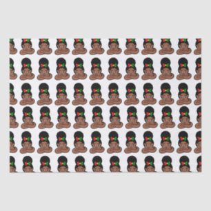 Papel De Seda Chica negro mágico chica de piel marrón navidades 