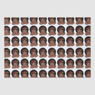 Papel De Seda Chica negro mágico chica de piel marrón navidades 