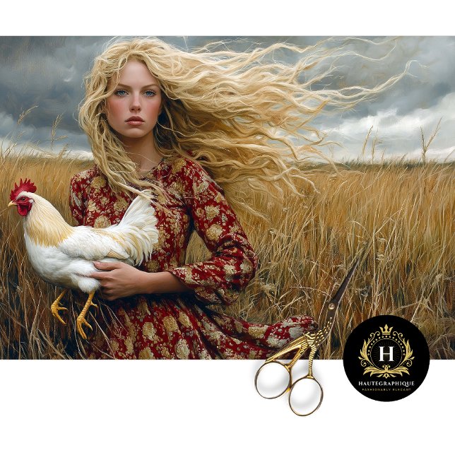 Papel De Seda Chica Prairie con deslumbramiento de gallo blanco (Subido por el creador)