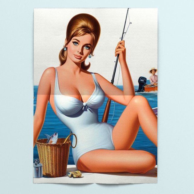 Papel De Seda Chica Retro de Pesca Pinup (Subido por el creador)