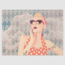 Chica retro estilo clouds Pin Up