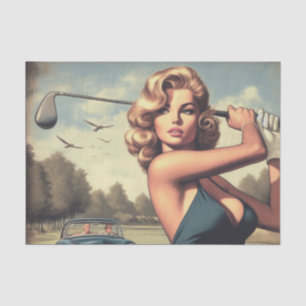 Papel De Seda Chica Retro Golf