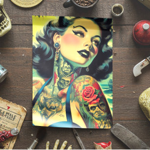 Papel De Seda Chica Retro Gótica Pin-up