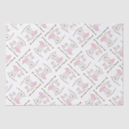 Papel De Seda Chica rosa occidental del país Baby Shower rural d