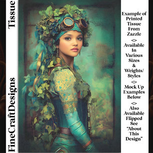 Papel De Seda Chica Steampunk En La Desconexión De Ivy Headdress