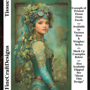 Papel De Seda Chica Steampunk En La Desconexión De Ivy Headdress