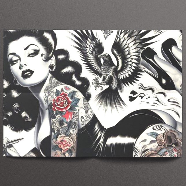 Papel De Seda Chica Tattooed de la vieja escuela (Subido por el creador)