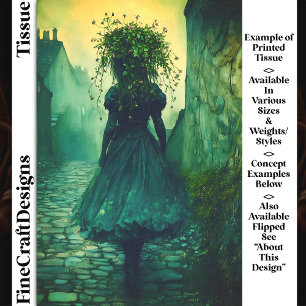 Papel De Seda Chica Victoriana con vestido verde DG7RF Decoupage