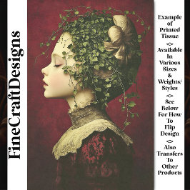 Papel De Seda Chica Victoriano, Vestido De Terciopelo, Vines BE4