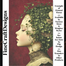 Papel De Seda Chica Victoriano, Vestido De Terciopelo, Vines BE5