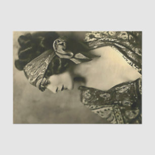 Papel De Seda Chica Vintage de Flapper de la década de 1920 en r