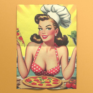 Papel De Seda Chica Vintage Pizza