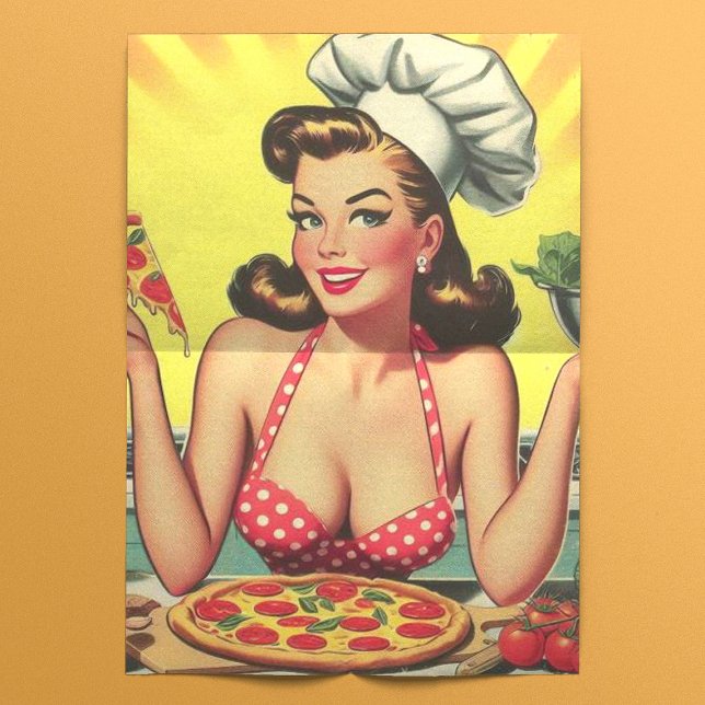 Papel De Seda Chica Vintage Pizza (Subido por el creador)