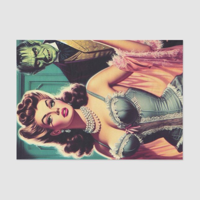 Papel De Seda Chica Vintage Vampire (Anverso)