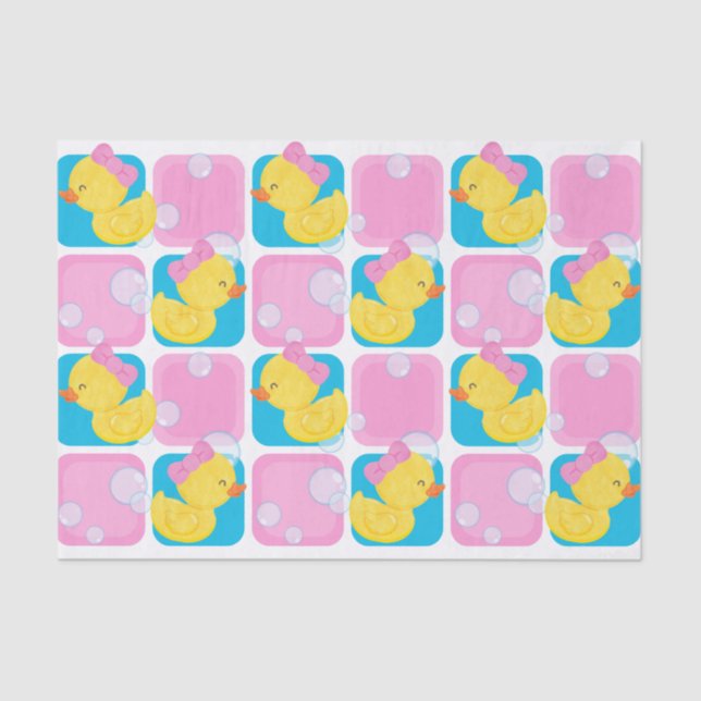 Papel De Seda Chica Watercolor Rubber Ducky (Anverso)