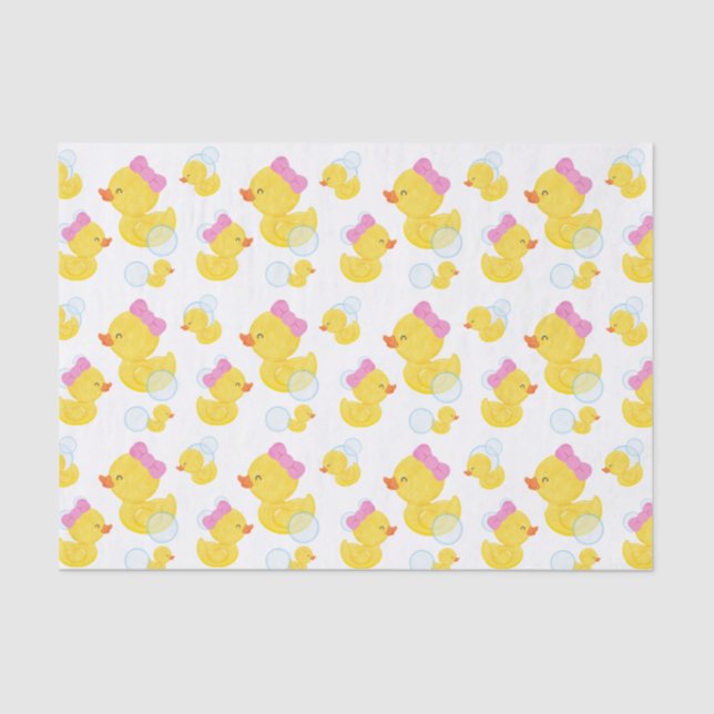 Papel De Seda Chica Watercolor Rubber Ducky (Anverso)