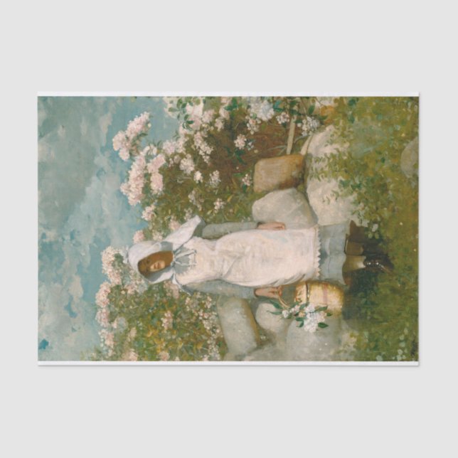 Papel De Seda Chica y Laurel por Winslow Homer (Anverso)