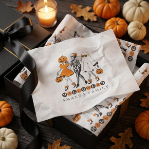 Papel De Seda Chicas adorables de Halloween Esqueleto Fantasma C