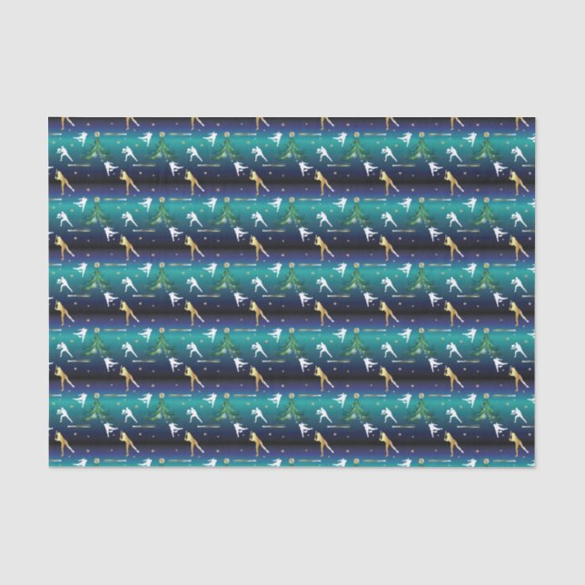 Papel De Seda Chicas de béisbol Softbol Navidad (Anverso)