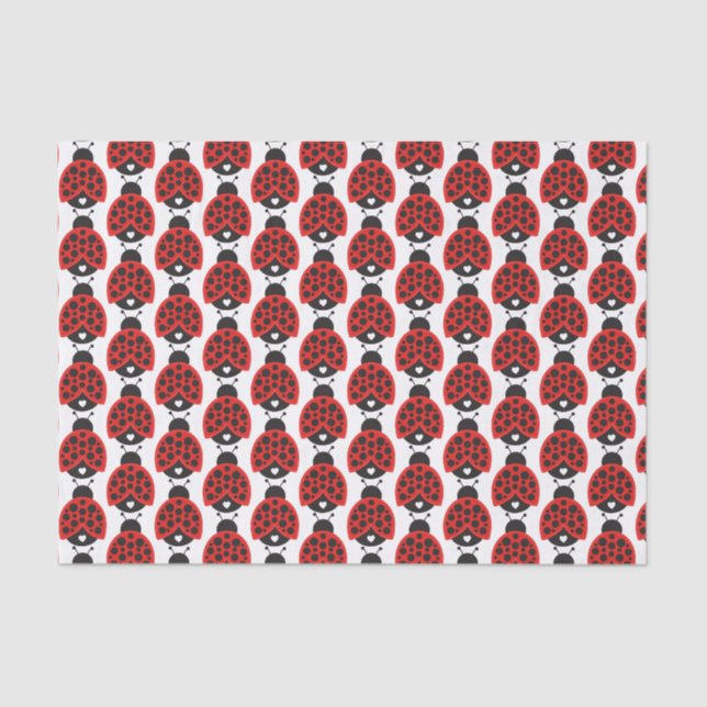 Papel De Seda Chicas de mariquita enrollados tejido fiesta (Anverso)