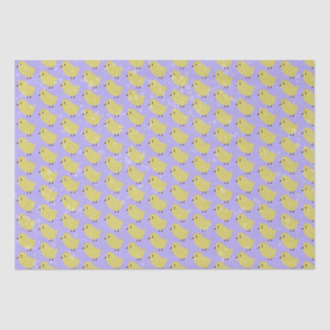 Papel De Seda Chicas de Pascua sobre púrpura texturada (Anverso)