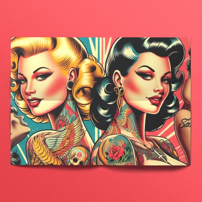 Papel De Seda Chicas de Tattooed Pin-up (Subido por el creador)