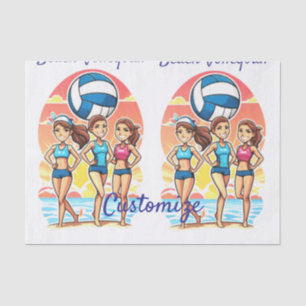 Papel De Seda Chicas de voleibol de playa Thunder_Cove