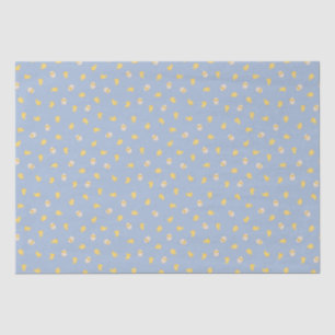 Papel De Seda Chicas Ditsy (Azul Chambray) - Patrón de pájaro li