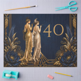 Papel De Seda Chicas flapper Art Deco 40º Gatsby decoupage