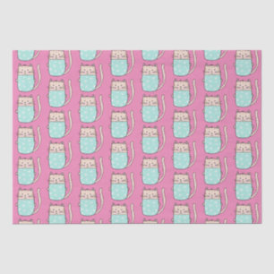 Papel De Seda Chicas gato lindas rosadas 
