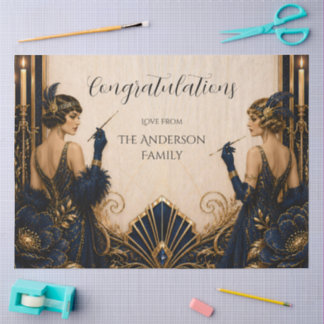 Papel De Seda Chicas Gatsby flapper arte deco boda decoupage