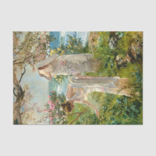 Papel De Seda Chicas griegos en la orilla, por Joaquín Sorolla