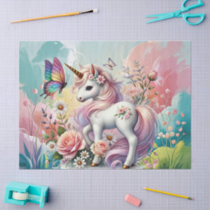 Papel De Seda Chicas lindas amantes del unicornio decoupage