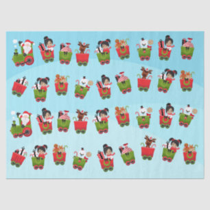 Papel De Seda Chicas multiculturales entrenan a Navidades