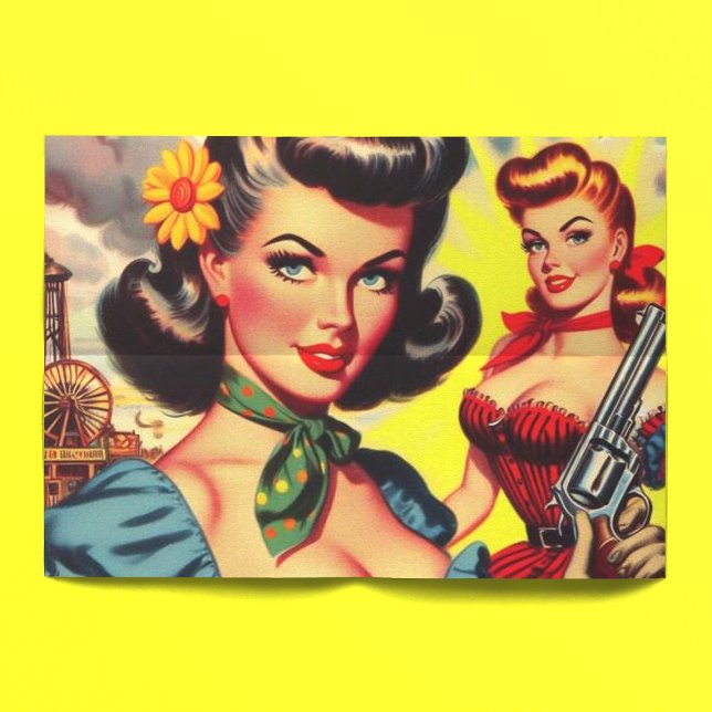 Papel De Seda Chicas occidentales de pulpa de época (Subido por el creador)