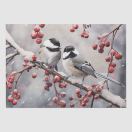 Papel De Seda Chickadees