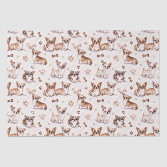 Papel De Seda Chihuahua adorable (Anverso)
