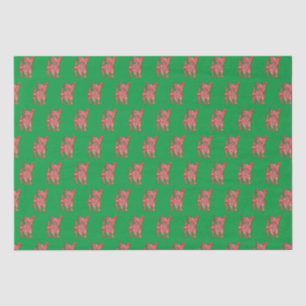 Papel De Seda Chihuahua Cute Navidades Perro Silhouette Green