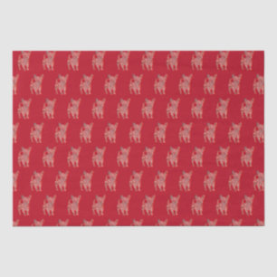 Papel De Seda Chihuahua Cute Navidades Perro Silhouette Rojo