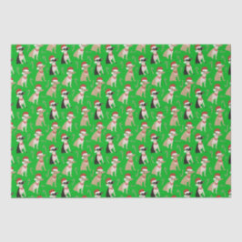 Papel De Seda Chihuahua Santa Hat Candy Candy Green Navidades