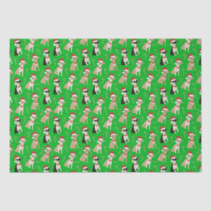 Papel De Seda Chihuahua Santa Hat Candy Candy Green Navidades