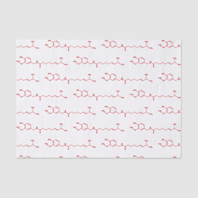 Papel De Seda Chili Capsaicin Fórmula Química Molecular (Anverso)