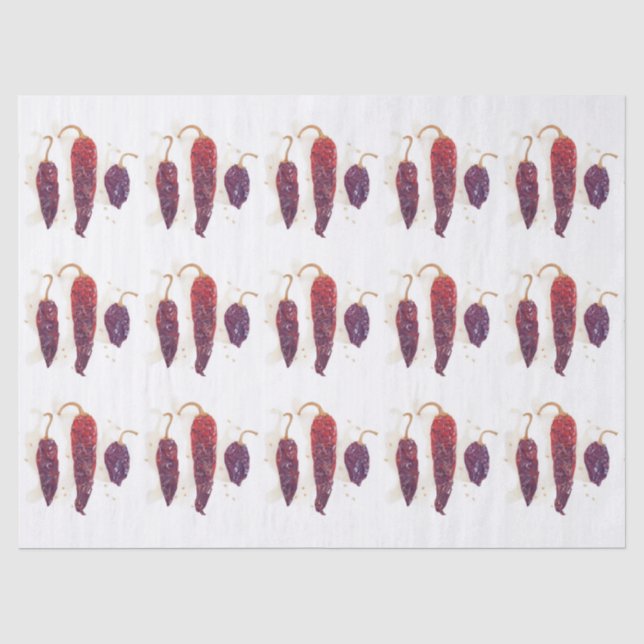 Papel De Seda CHILI PEPPERS Tissue Paper (Anverso)