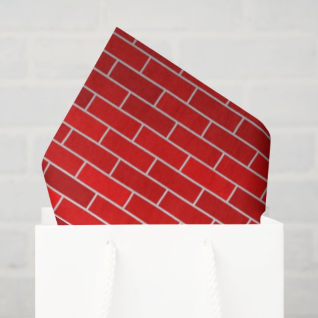 Papel De Seda Chimenea de ladrillo rojo (Bolsa de regalo)