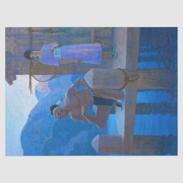 Papel De Seda Chingachgook por Newell Convers Wyeth (Anverso)