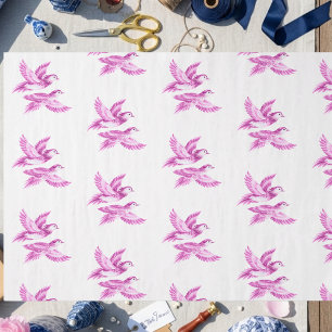 Papel De Seda Chinoiserie Blue Willow Pareja de enamorados asiát