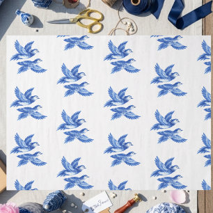 Papel De Seda Chinoiserie Blue Willow parejas de enamorados asiá